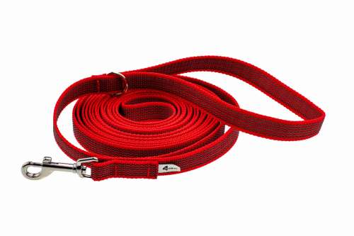 Smycz Gumowana - Antypoślizgowa Czerwona 10m
