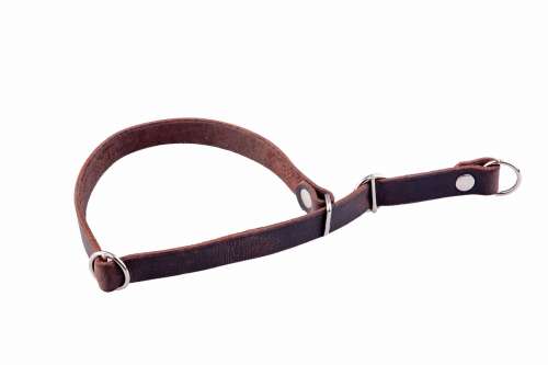 Obroża skórzana półzaciskowa / dławik 70 cm