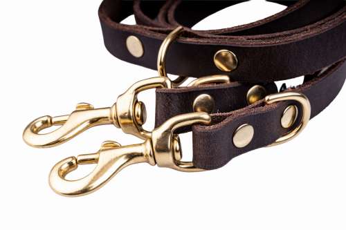 Smycz skórzana przepinana 255 cm