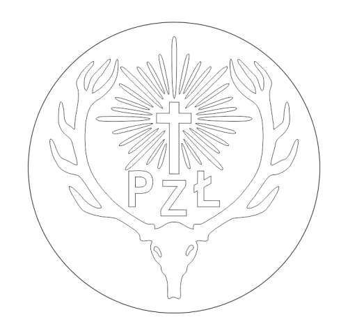 Logo PZŁ - naklejka Biały