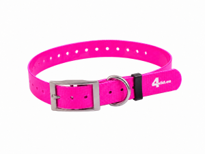 Obroża BioThane 25 mm do Garmin, eSEEK GPS i DogTrace – Różowa