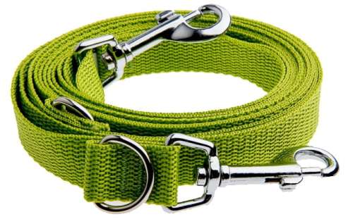 Smycz przepinana regulowana 280 cm limonka