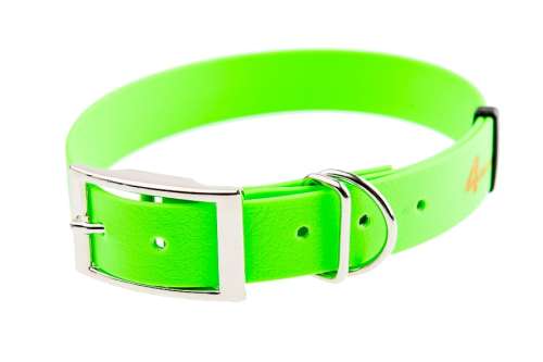 Obroża BioThane 25mm 38-52 cm - neonowa zieleń 