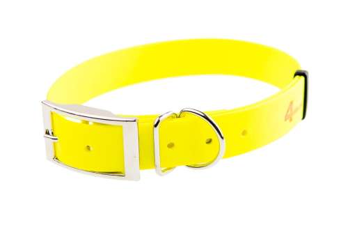 Obroża BioThane 25mm 38-52 cm - neonowy żółty