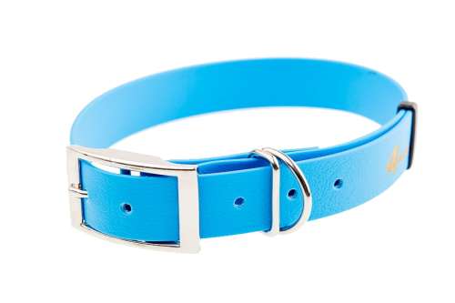 Obroża BioThane 20mm 27-41 cm - błękit