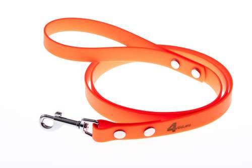 Smycz BioThane wodoodporna 150 cm - neonowa pomarańcz