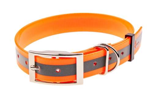 Obroża BioThane odblaskowa 25 mm 38-52 cm