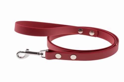 Smycz BioThane wodoodporna 150 cm – bordo