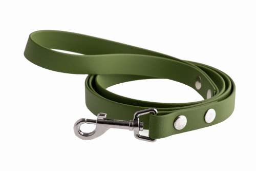 Smycz BioThane wodoodporna 150 cm – Oliwka