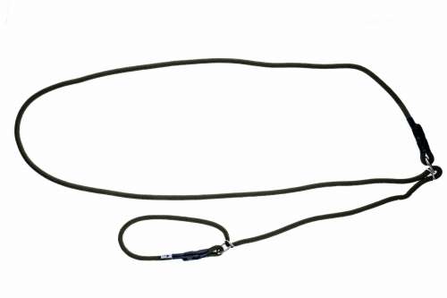 Smycz z obrożą bezszelestna - khaki