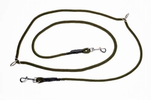 Smycz przepinana regulowana Khaki 260cm - 10mm